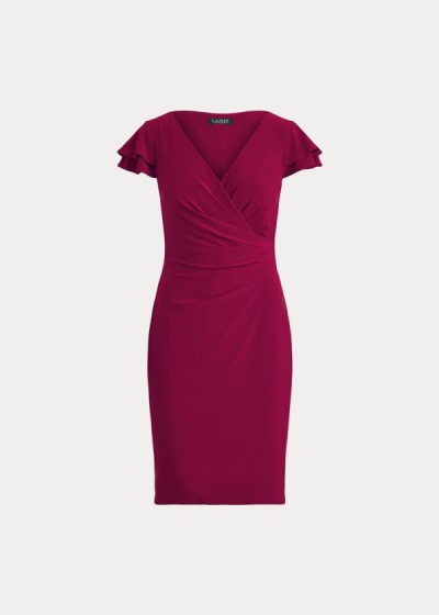 Vestidos Ralph Lauren Mujer Vino - Flutter-Sleeve Surplice - LSJYN6245